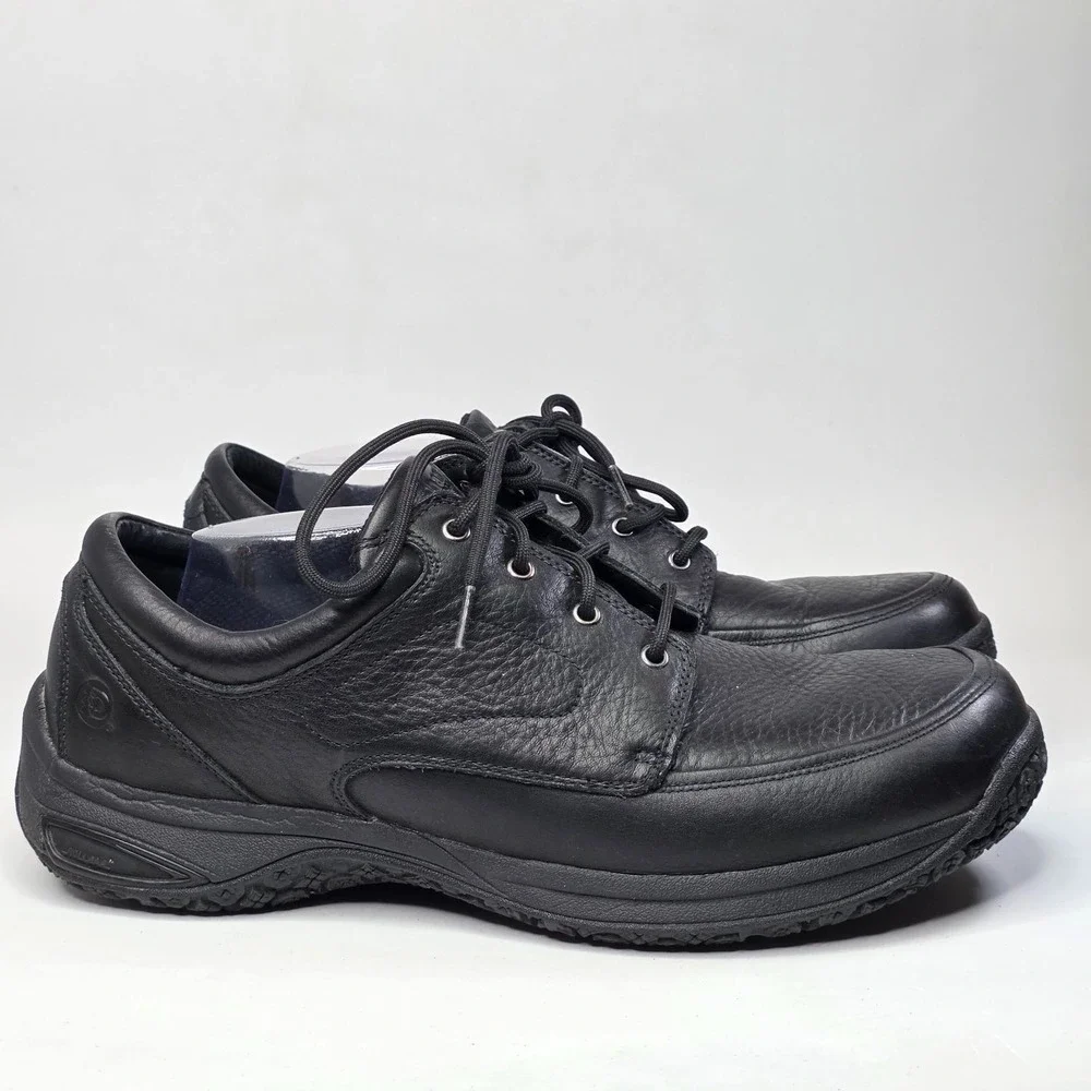 Dunham Waterproof Walking Shoes Men's Size 14 2E Black Leather Slip Resistant